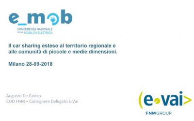 e-vai: il car sharing esteso al territorio regionale e alle comunità di piccole e medie dimensioni