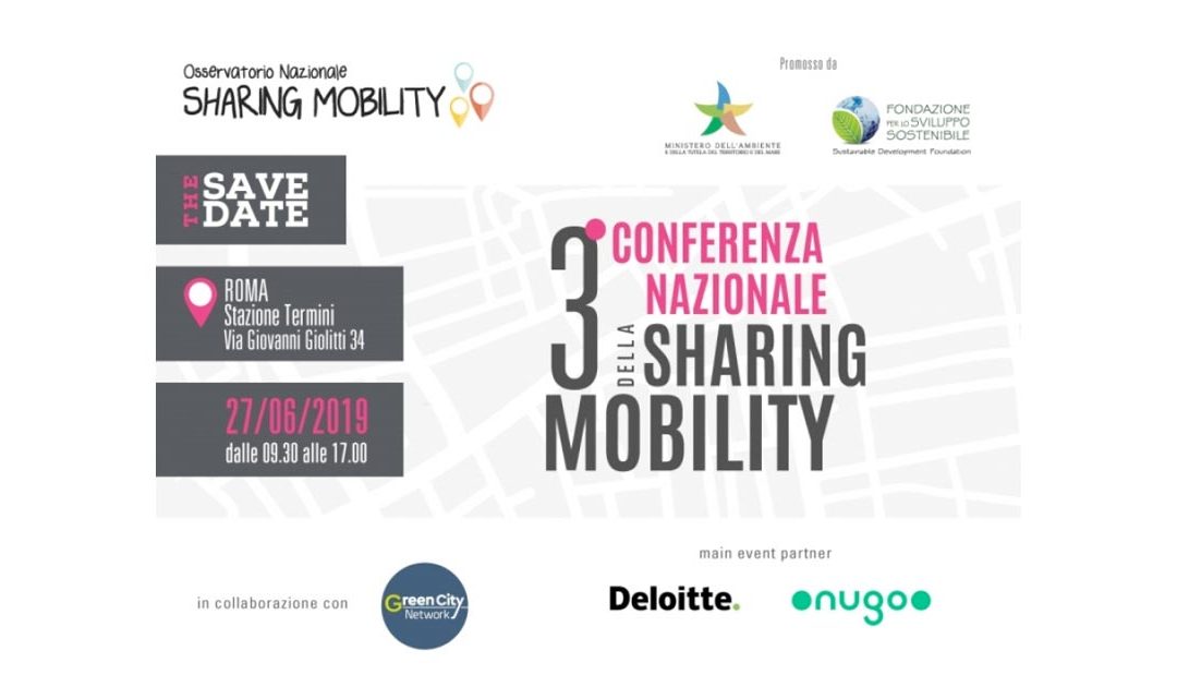 A Roma la 3° Conferenza nazionale sulla Sharing Mobility